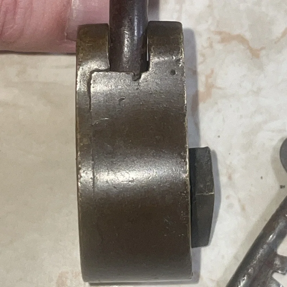 WORKING Vintage Brass & Steel 10 Lever Padlock And Key‎ Darbar Lock Salahuddin
